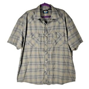 Falcon Bay Men's 2XL Western Shirt Sleeve Pearl Snap Button Up‎ Shirt